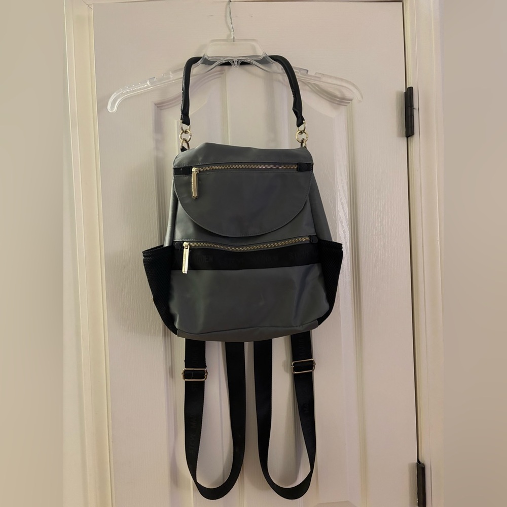 Steve Madden Charcoal and Black Backpack/Purse
